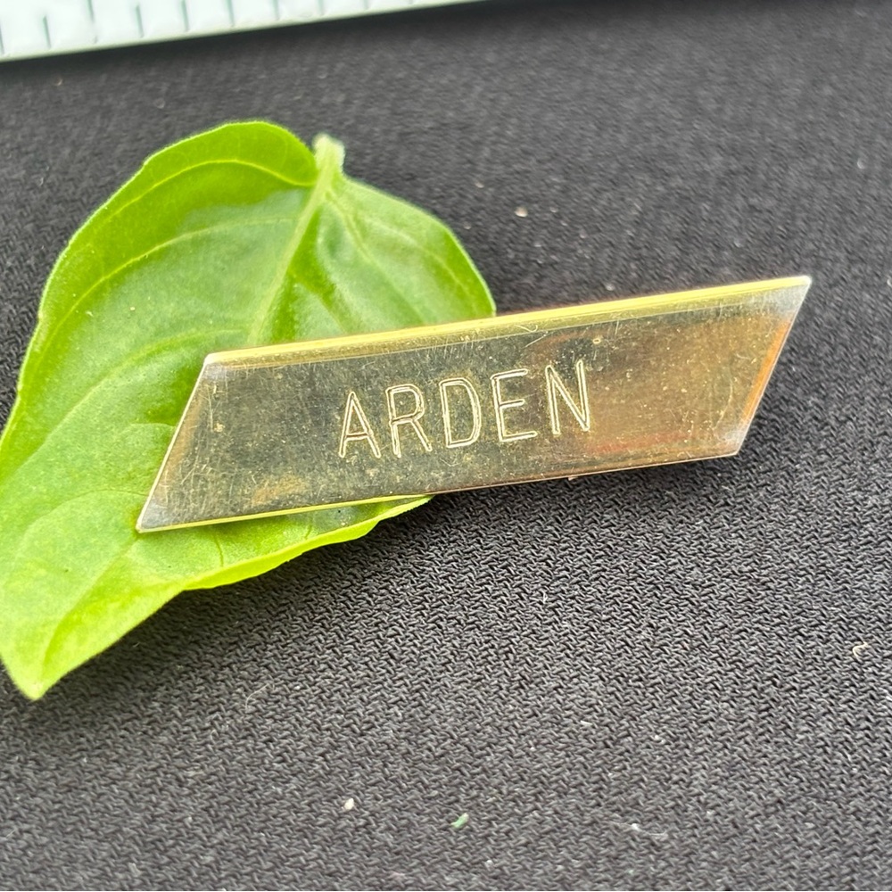 Ardene Gold-Tone Nameplate Brooch